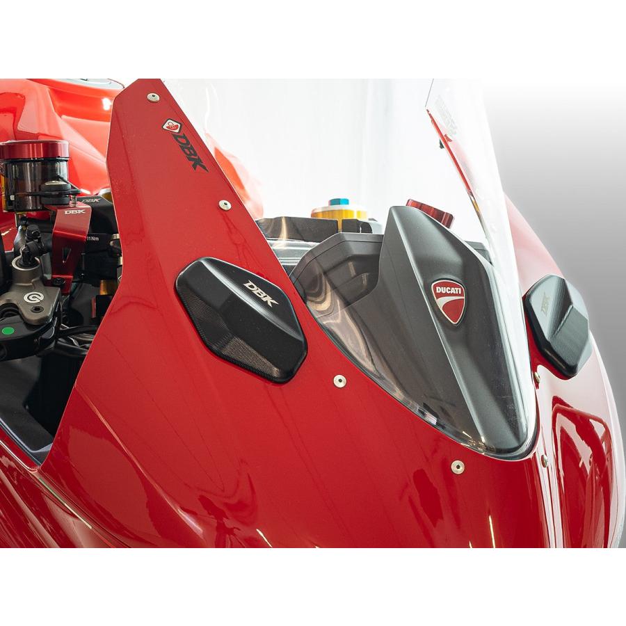【正規輸入代理店】DUCABIKE (DBK) - ミラーホールカバー PANIGALE V2 / S '25 レッドの画像