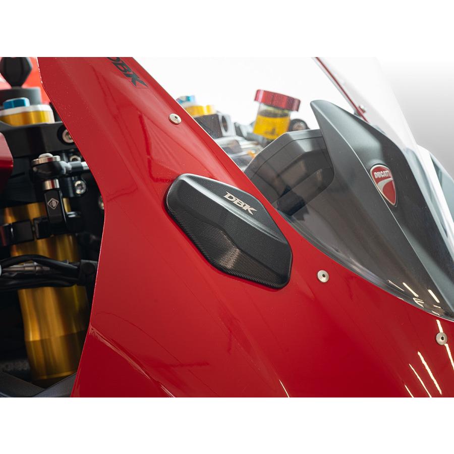 【正規輸入代理店】DUCABIKE (DBK) - ミラーホールカバー PANIGALE V2 / S '25 レッドの画像