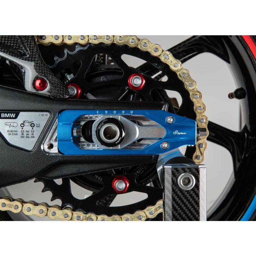【国内在庫】LighTech - チェーンアジャスター S1000 RR '19-25 / S1000 R '21-25 / M1000 R '23-25 コバルト