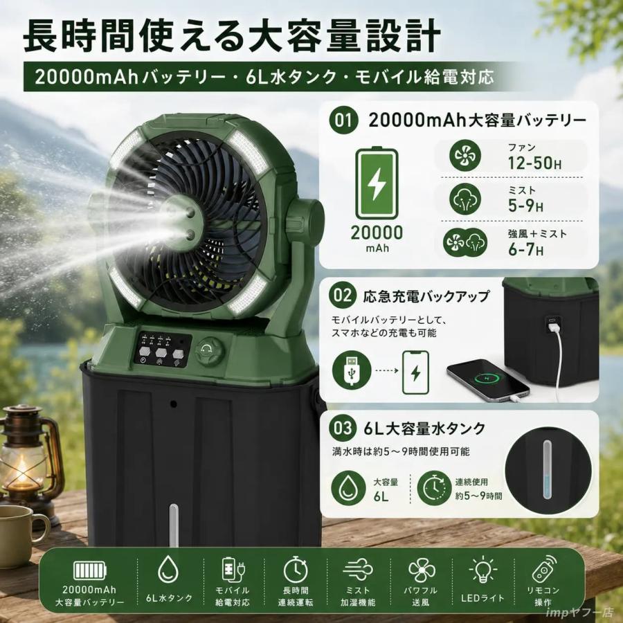 ミストファン 扇風機 屋外 屋外用 サーキュレーター バケツ 業務用