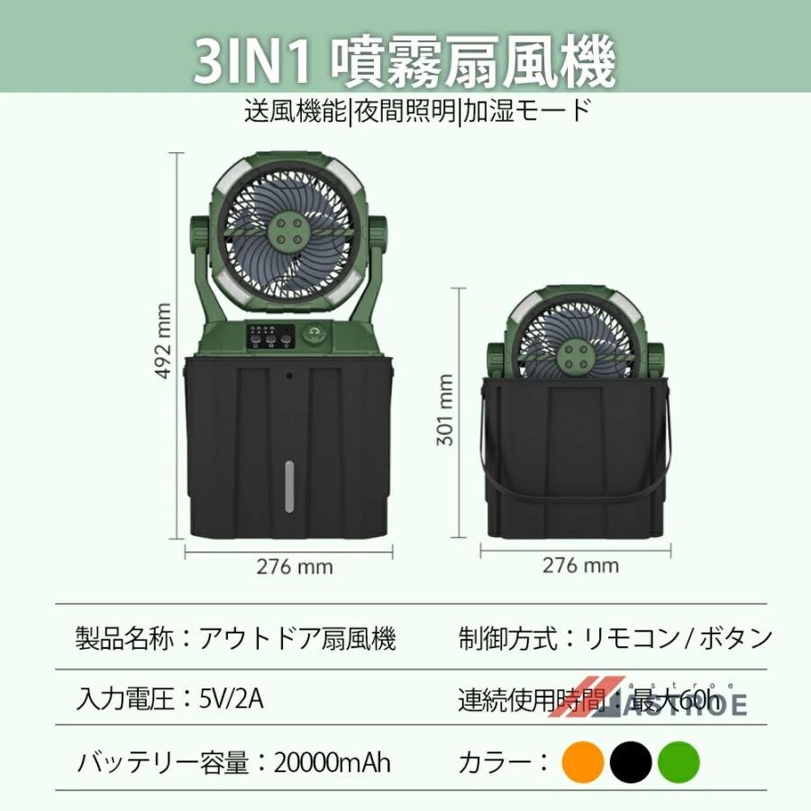 ミストファン 扇風機 屋外 屋外用 サーキュレーター バケツ 業務用