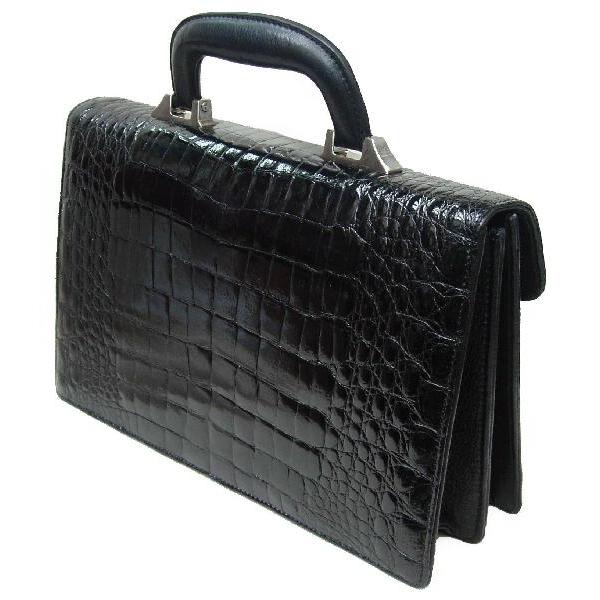 クロコダイル セカンド バッグ ワニ革 カイマン艶有りベリー7850L