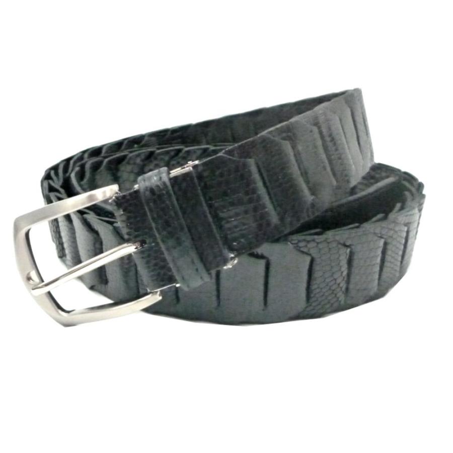 リザード ベルト チェーンタイプ メンズ 35mm トカゲ革 艶有り | 