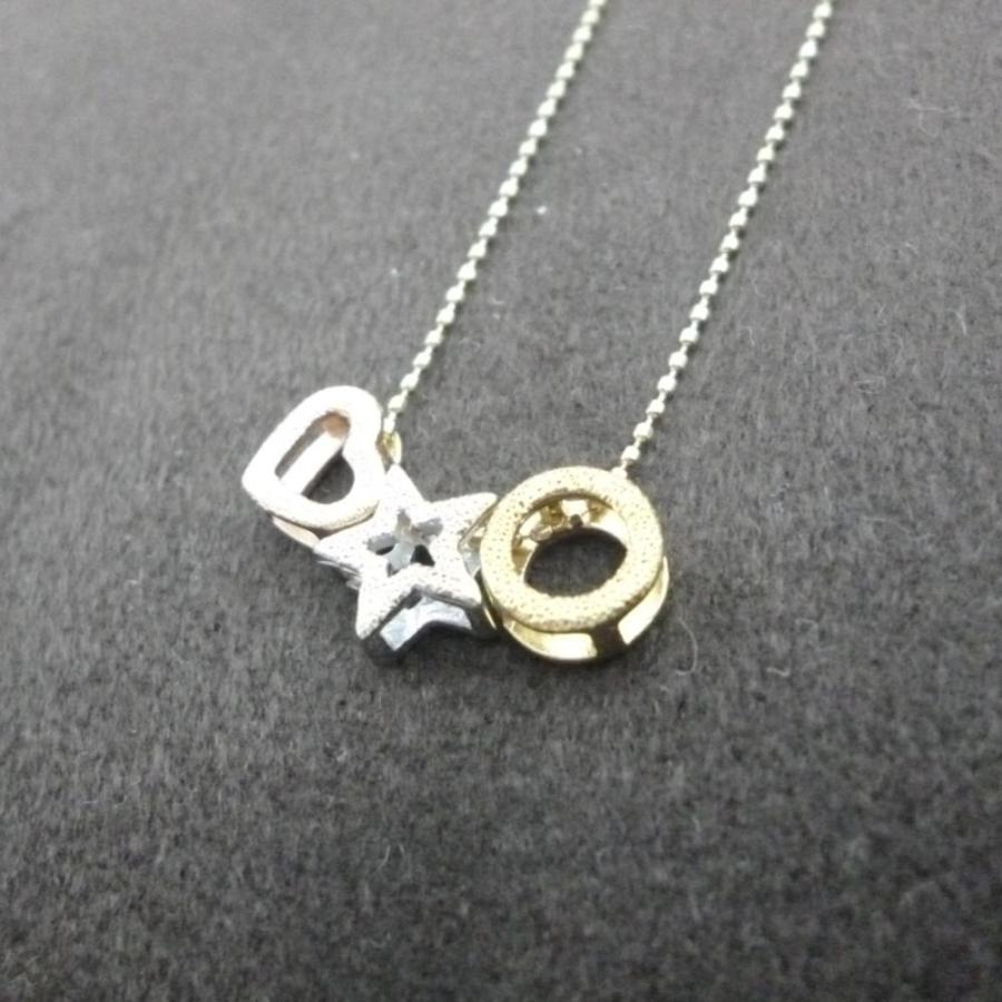 K18 ハート、星、○、 イタリー製 ネックレス : IMPショップ