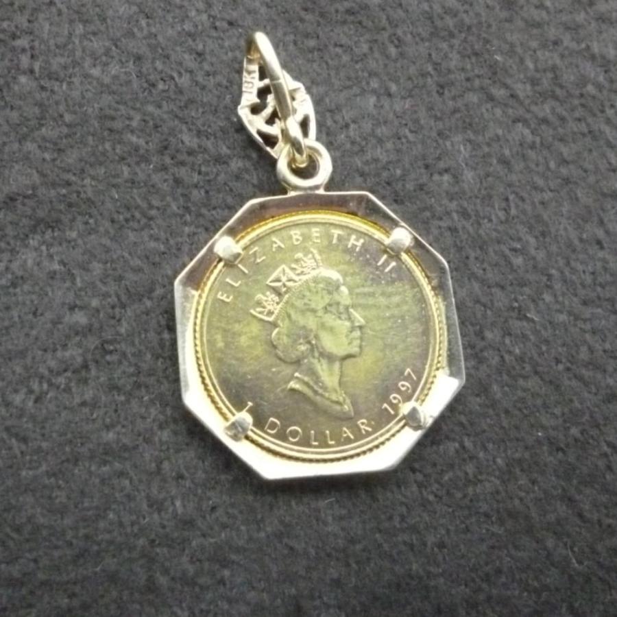 メイプルリーフ金貨 1/20oz K18枠 イエローゴールド ペンダントトップ