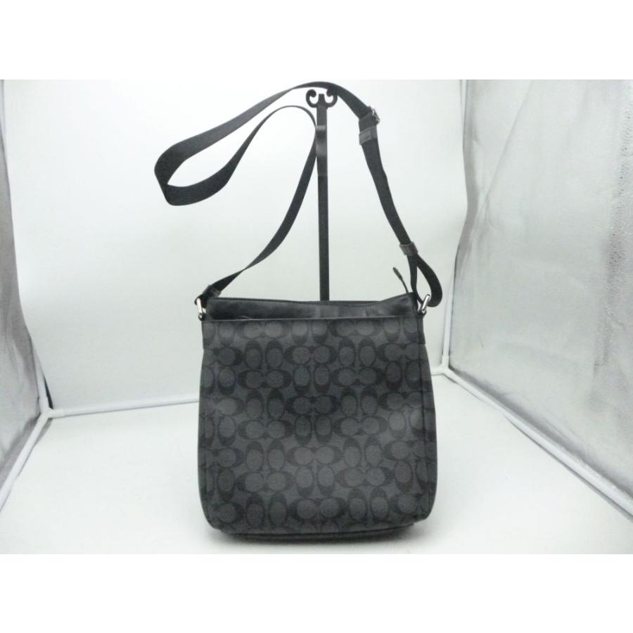 COACH コーチ チャールズ シグネチャー ショルダーバッグ 斜め掛けショルダー PVC レザー グレー ブラック メンズ F54791 | COACH