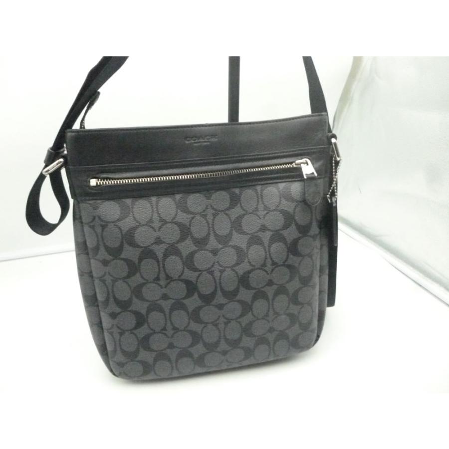 COACH コーチ チャールズ シグネチャー ショルダーバッグ 斜め掛けショルダー PVC レザー グレー ブラック メンズ F54791 | COACH | 02