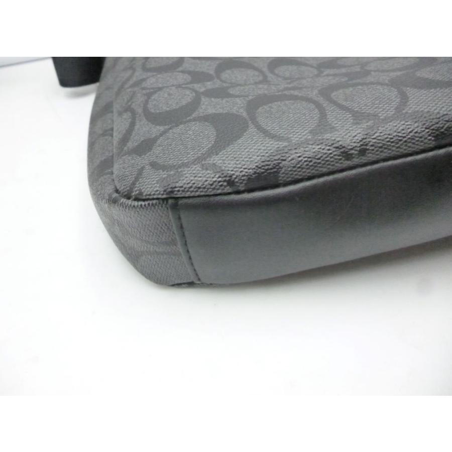 COACH コーチ チャールズ シグネチャー ショルダーバッグ 斜め掛けショルダー PVC レザー グレー ブラック メンズ F54791 | COACH | 05