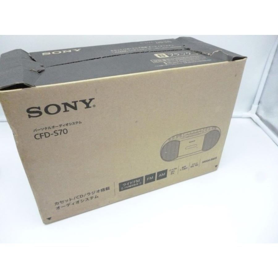 箱破損 または 箱汚れ品】SONY コンパクトCDラジカセ CFD-S70-B