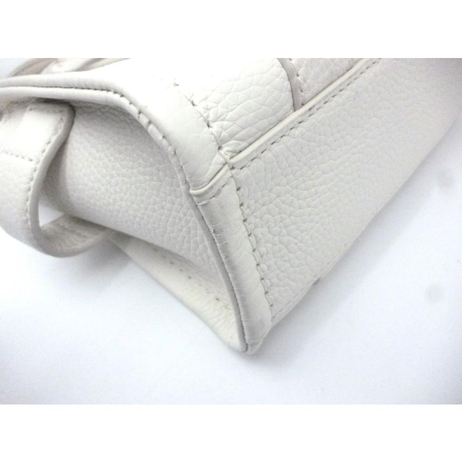 MARC JACOBS (マーク ジェイコブス) ショルダー付 トートバッグ ミニ THE LEATHER TOTE ホワイト | MARC JACOBS | 05