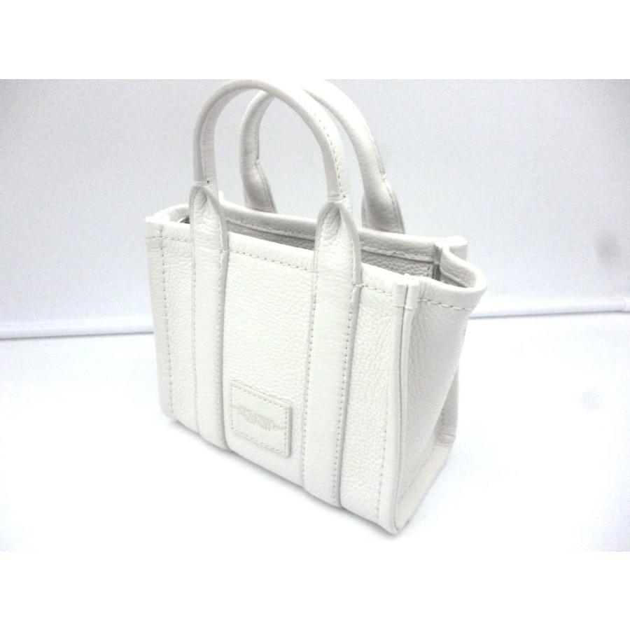 MARC JACOBS (マーク ジェイコブス) ショルダー付 トートバッグ ミニ THE LEATHER TOTE ホワイト | MARC JACOBS | 06