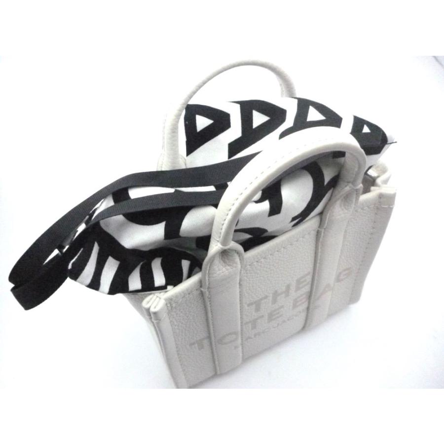 MARC JACOBS (マーク ジェイコブス) ショルダー付 トートバッグ ミニ THE LEATHER TOTE ホワイト | MARC JACOBS | 07