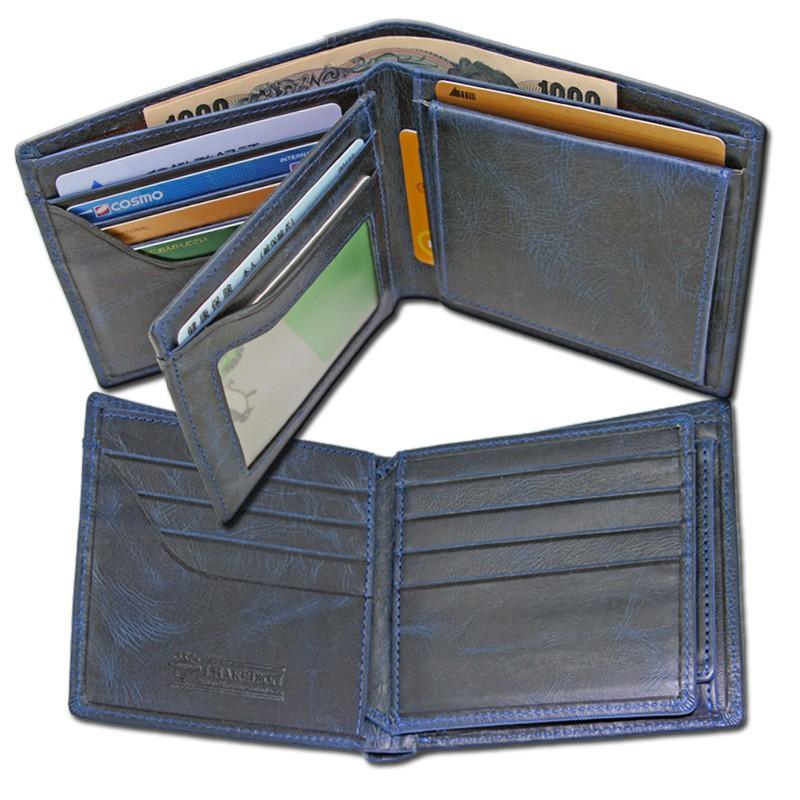 牛革 ビンテージ風 二つ折財布 財布メンズ |  | 12