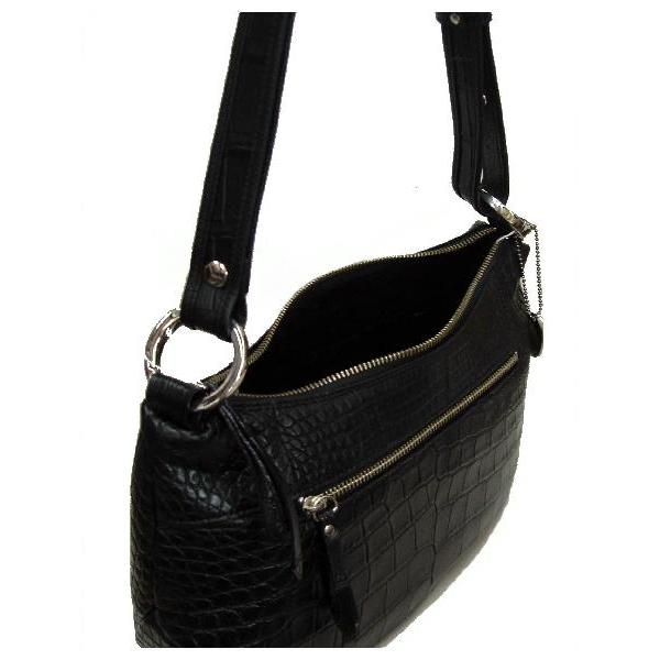 本革 クロコダイルバッグ レディース マット ワニ革 ショルダーバック