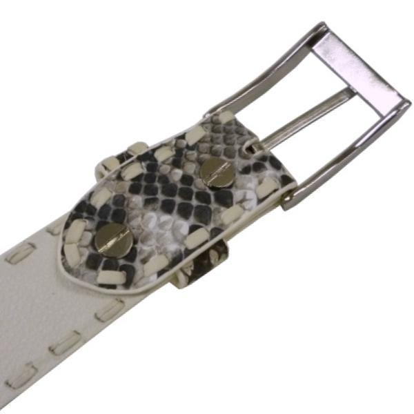 蛇革 ダイヤモンド パイソン ベルト メンズ : pybt-507sf : IMP  