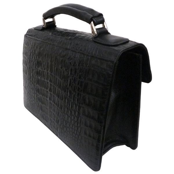 クロコダイル バッグ メンズ セカンド カイマン ワニ革 艶消し背鰐HB(10057) Santa Maria サンタマリア製 クロコダイル サンタマリア製