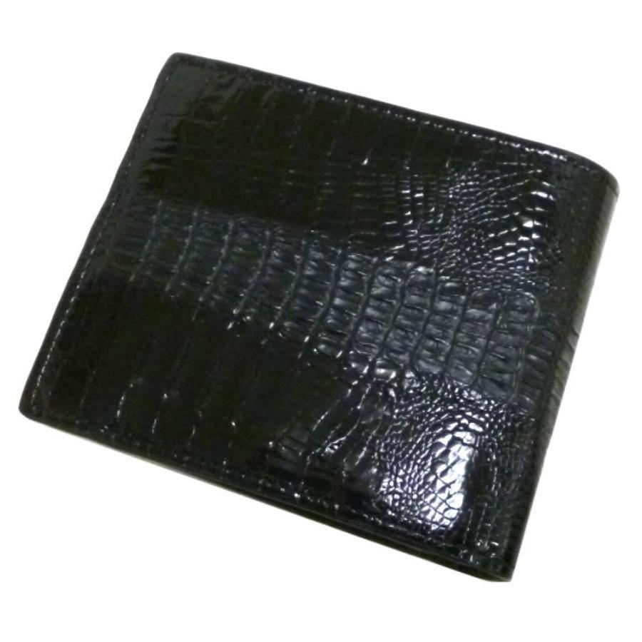 クロコダイル 財布 大容量カード入れ メンズ 二つ折り 背鰐HB 折財布  