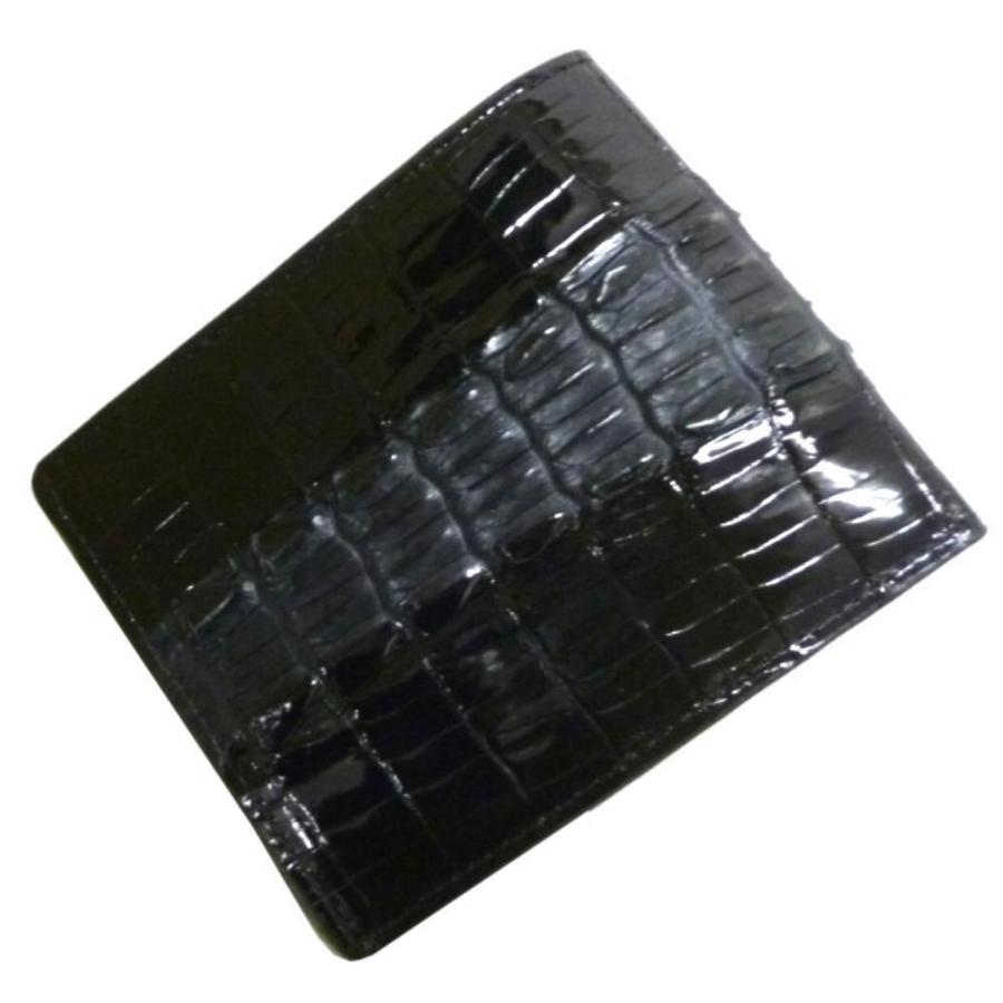 クロコダイル 財布 大容量カード入れ メンズ 二つ折り 背鰐テール 折  