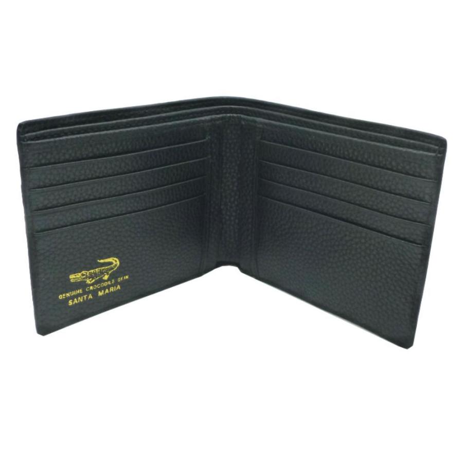クロコダイル 財布 大容量カード入れ メンズ 二つ折り 背鰐テール 折  