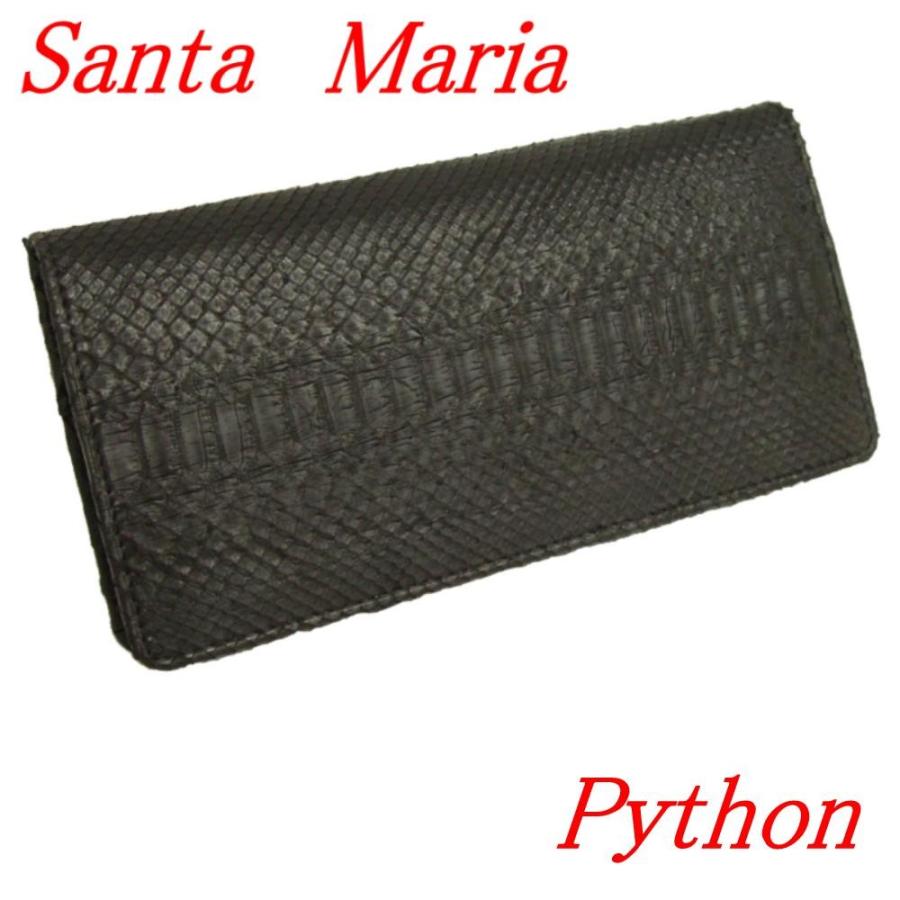 Santa Maria サンタマリア　財布　パイソン柄 サンタマリア]パイソン 財布 メンズ 両面 蛇革 艶有り 二つ折り財布