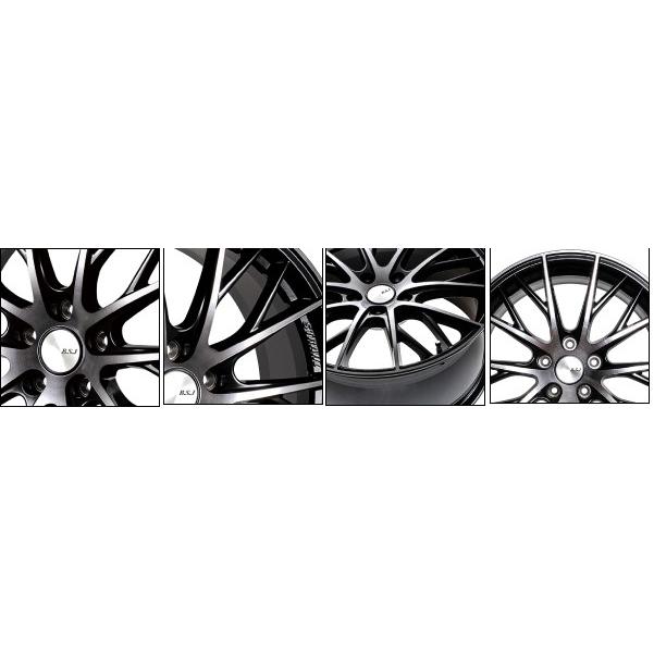 B.S.J WHEELS STRAHL シュトラール TYPE-M5 タイプエムファイブ 17in×7.0J +47 黒いこと＆ダーククリアポリッシュ JWL.VIA判定基準其れ相応品 4本仕掛ける 貨物輸送無料