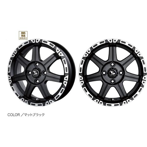 B.S.J WHEELS KH007 12インチ×3.5J +45 マッドブラック JWL・JWL-T VIA 