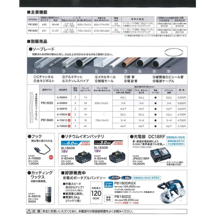 マキタ 18V 充電式ポータブルバンドー PB183DZ 本体のみ マキタ 18V 充電式ポータブルバンドー PB183DZ 本体のみ