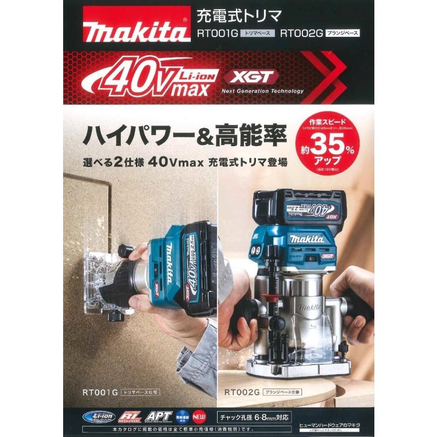 マキタ 40V 充電式トリマ RT002GZ 本体のみ プランジベース仕様  
