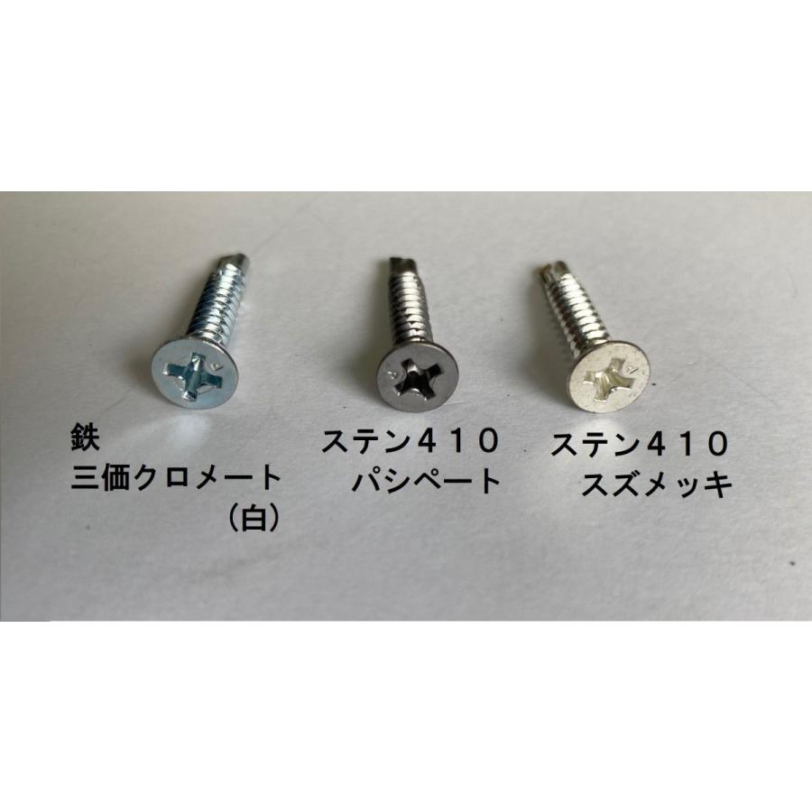 鉄・三価クロメート(白)　4ｘ19皿　全ねじ　1000本入箱