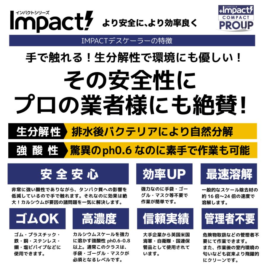 有吉ゼミ【プロも唖然 】超高濃度 超強力 サビ落とし サビ取り 錆び落とし 自転車 車 【プロ仕様 】インパクトデスケーラー (原液 プレミアph0.6) 1リットル｜impact-series｜05