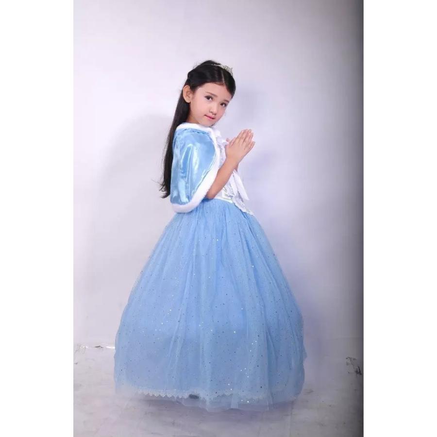 シンデレラ ドレス 子供服 コスチューム コスプレ 衣装 マント付き