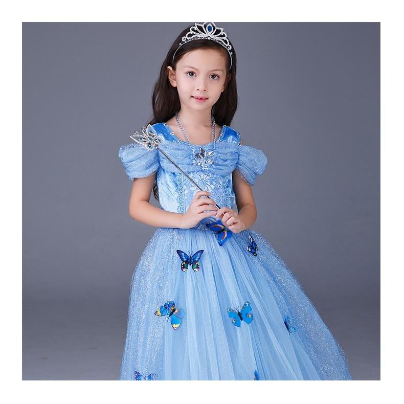 ドレス 子供服 衣装 コスプレ ドレス シンデレラ風 ロングドレス 誕生日 プレゼント パーティー お姫様 ネックレス ティアラ ステッキ 5点セット 0712piwur69 イーワンズyahoo ショッピング店 通販 Yahoo ショッピング