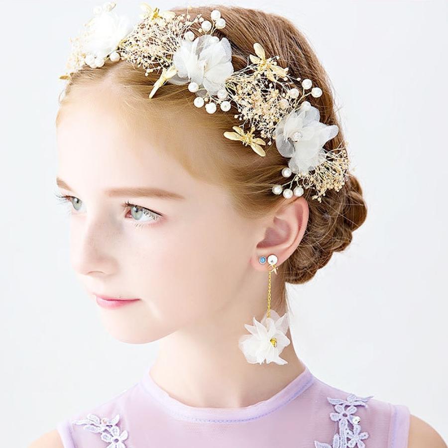 ヘアアクセサリー ピアノ 発表会 ヘッドドレス 髪飾り 子供 女の子 キッズ イヤリングセット 花 ビーズ ビジュー 可愛い 豪華 誕生日会 舞台 Hc10ホワイト Compass イーワンズyahoo ショッピング店 通販 Yahoo ショッピング
