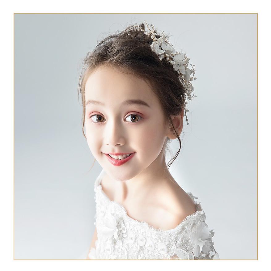 ヘアアクセサリー ヘッドドレス 子供 髪飾り 女の子 キッズ 花