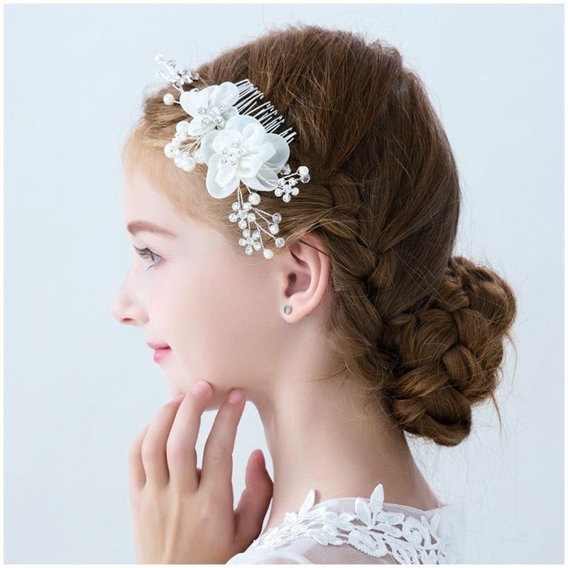 ヘアアクセサリー ヘッドドレス 子供 髪飾り 女の子 キッズ 花 フォーマルヘアアクセ ホワイト パール ラインストーン コームタイプ かんざし 発表会 Hc25 Compass イーワンズyahoo ショッピング店 通販 Yahoo ショッピング
