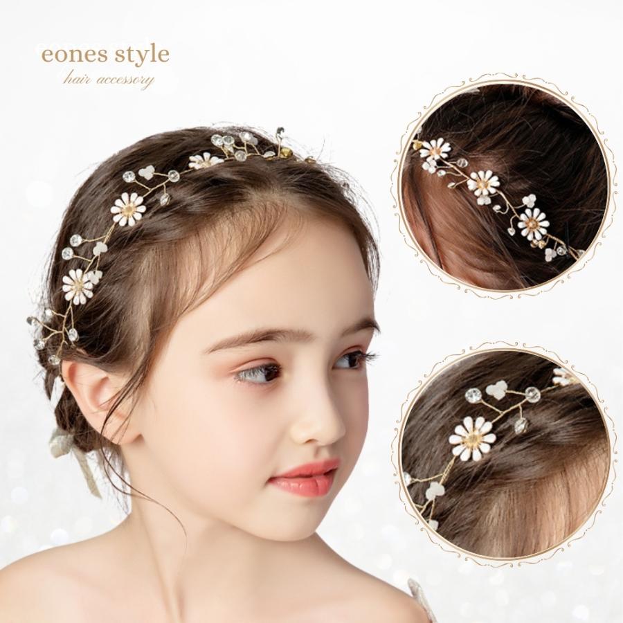 子供 ヘアアクセサリー ピアノ 発表会 花 デイジー ヒナギク デージー