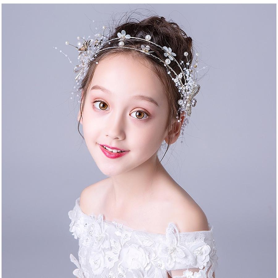 ヘアアクセサリー ピアノ 発表会 ヘッドドレス 髪飾り 子供 女の子 キッズ 花 ゴールド ホワイト ビーズ ラインストーン ティアラ カチューシャ 写真撮影 Hc43 Compass イーワンズyahoo ショッピング店 通販 Yahoo ショッピング