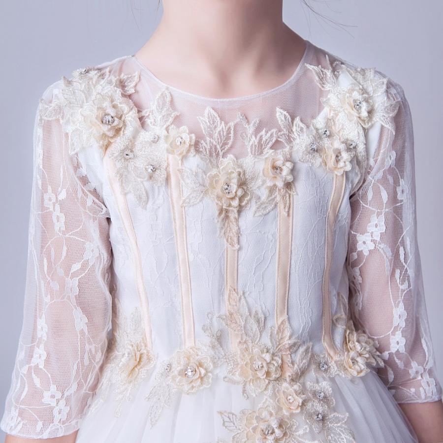 子供 ドレス フォーマル 子供服 女の子 ワンピース ホワイト ミニドレス アンティーク 花刺繍 発表会 ピアノ パーティー 写真撮影 110 1 130 140 9851 Compass イーワンズyahoo ショッピング店 通販 Yahoo ショッピング