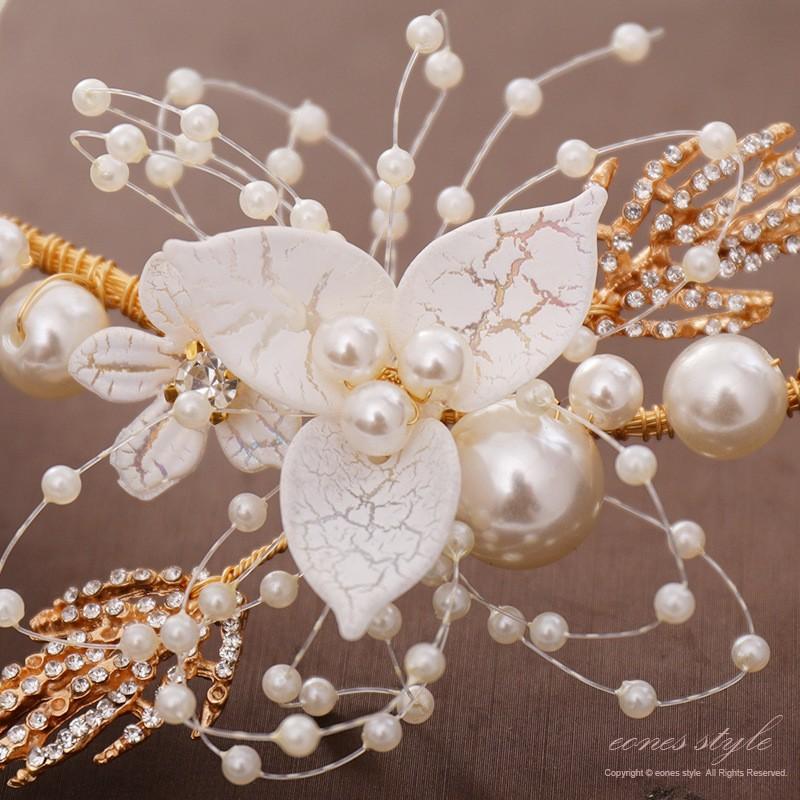 ヘアアクセサリー 子供 キッズ 髪飾り 手作り フォーマル ヘッドドレス 結婚式 発表会 ピアノ発表会 プレゼント リボン ホワイト ゴールド Ma11 Compass イーワンズyahoo ショッピング店 通販 Yahoo ショッピング