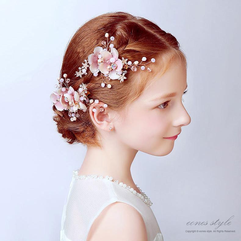 ヘアアクセサリー 子供 キッズ 髪飾り 手作り フォーマル ヘアクリップ 2個セット 結婚式 発表会 ピアノ発表会 プレゼント ピンク グラデーション Ma27 Compass イーワンズyahoo ショッピング店 通販 Yahoo ショッピング