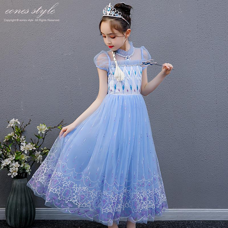 プリンセスドレス 子供用 エルサ風 ワンピース コスチューム 衣装 子供服 女の子 キッズ ロングドレス マント付き 8103 Compass イーワンズyahoo ショッピング店 通販 Yahoo ショッピング