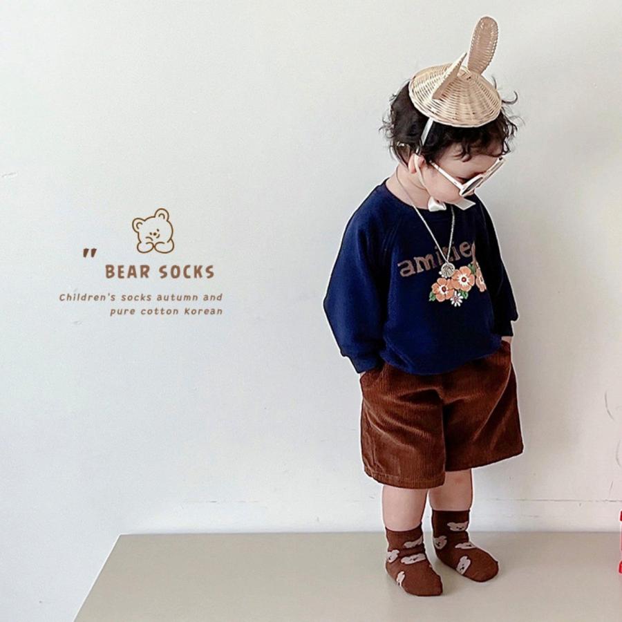 靴下 キッズ 男の子 女の子 子供用 5足セット クマ こども ベビー  