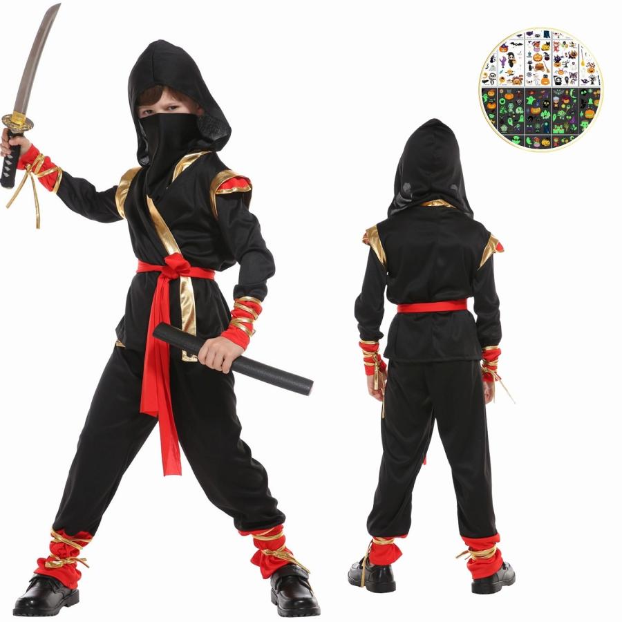 子供 忍者 衣装 ハロウィン コスプレ キッズ コスチューム 5点セット