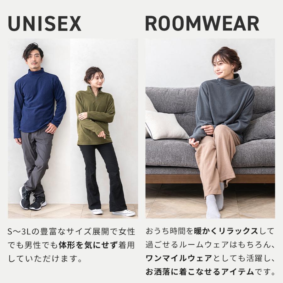 マイクロフリース モックネックトレーナー/ハーフジップトレーナー メンズ レディース 秋 冬 S-3L 送料無料 FT1201 |  | 05