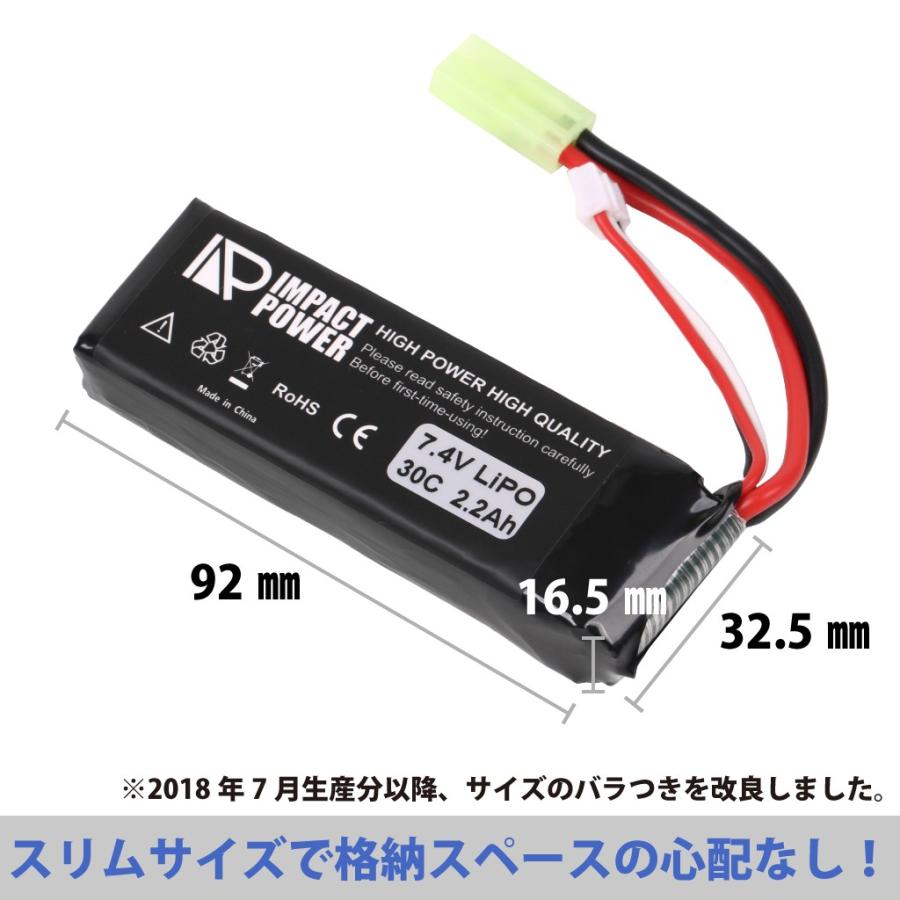 大容量 2200mAh 90日保証付き 7.4V 30C 東京マルイ ミニS 互換 Li-po リポ バッテリー 電動ガン エアガン IMPACT POWER｜impactpower｜03