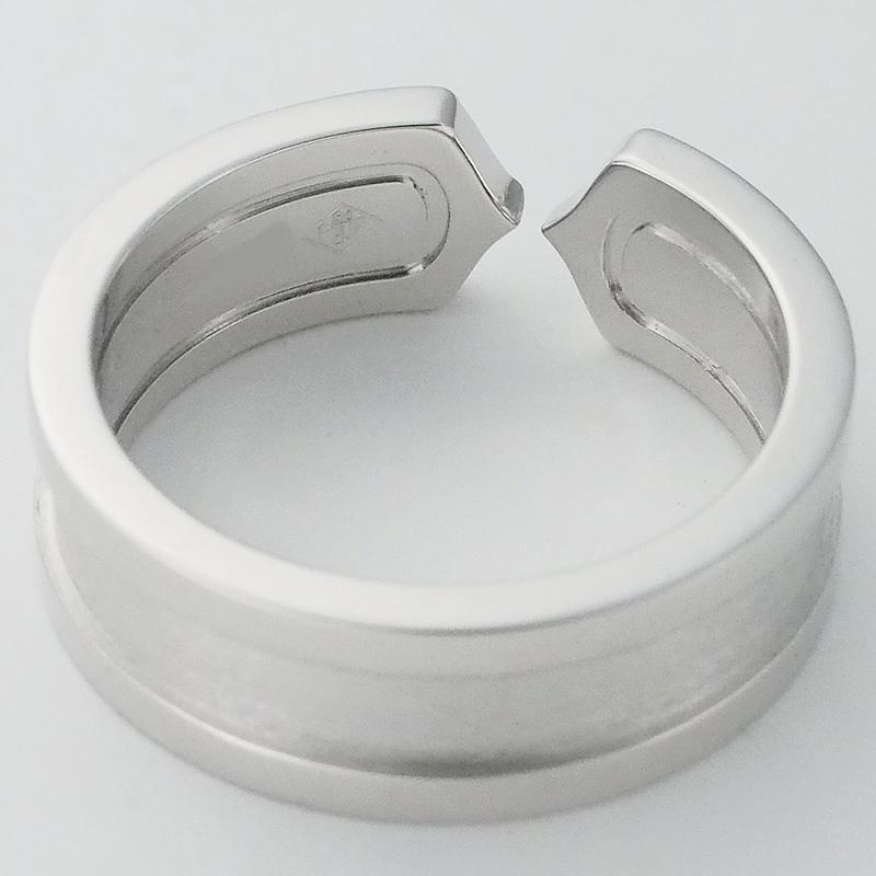C DE CARTIER カルティエ シー ドゥ C2リング SM K18WG ダイヤモンド