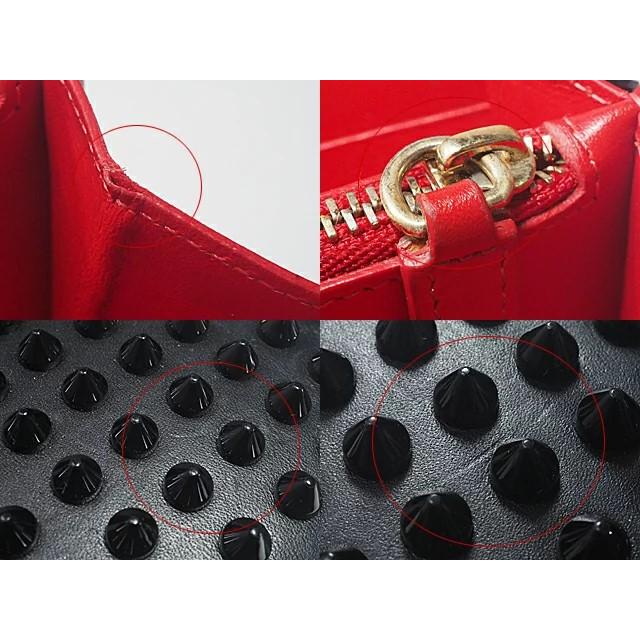 ルブタン 小銭入れ　パネトーネ スパイク スタッズ ケース Christian Louboutin コインケース キーリング付き キーケース