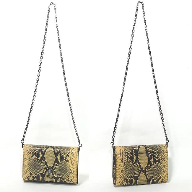 ジミーチュウ JIMMY CHOO ヴァレンヌ パイソン柄 チェーンショルダー