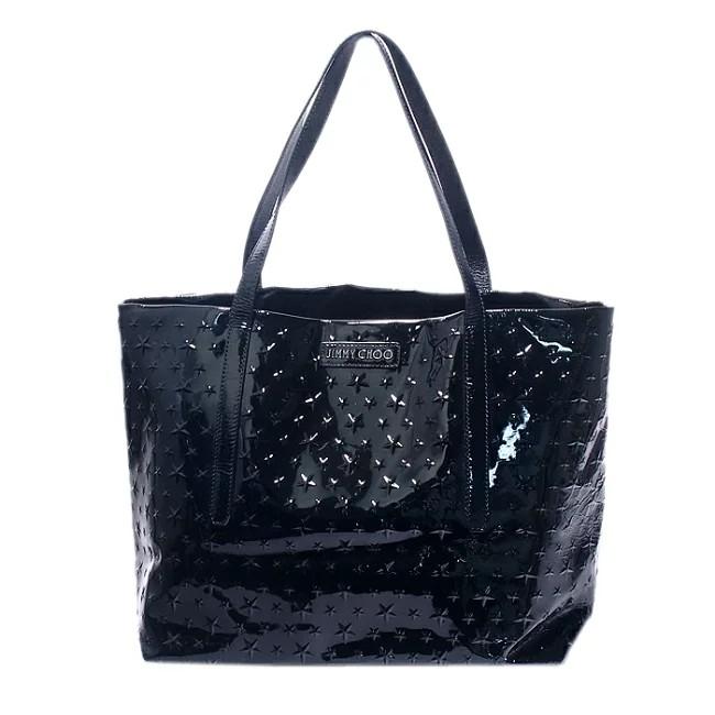ジミーチュウ JIMMY CHOO スターエンボス エナメル トートバッグ 