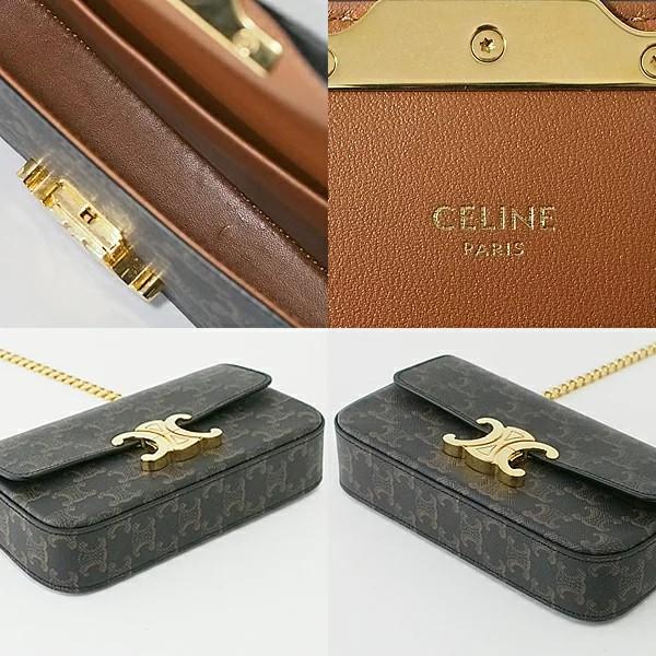 【未使用】CELINE トリオンフ チェーンバッグ 197992DQW-04LU セリーヌ CELINE トリオンフ キャンバス チェーンショルダーバッグ